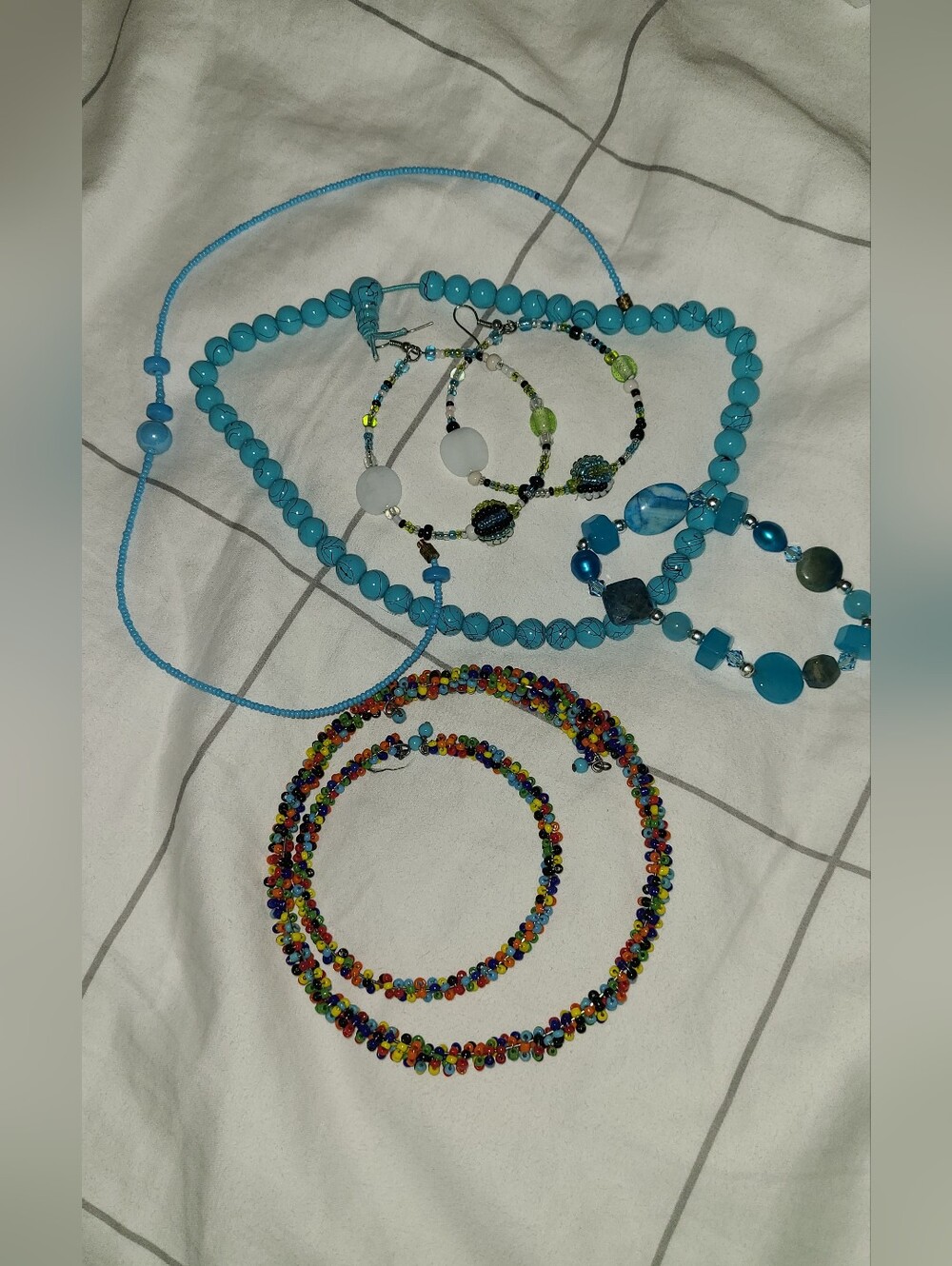 Turquoise & Multi Color Beaded Set